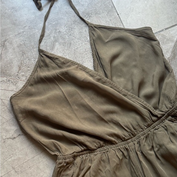 Lovely Day Olive Wrap Jumpsuit - Picture 2 of 6